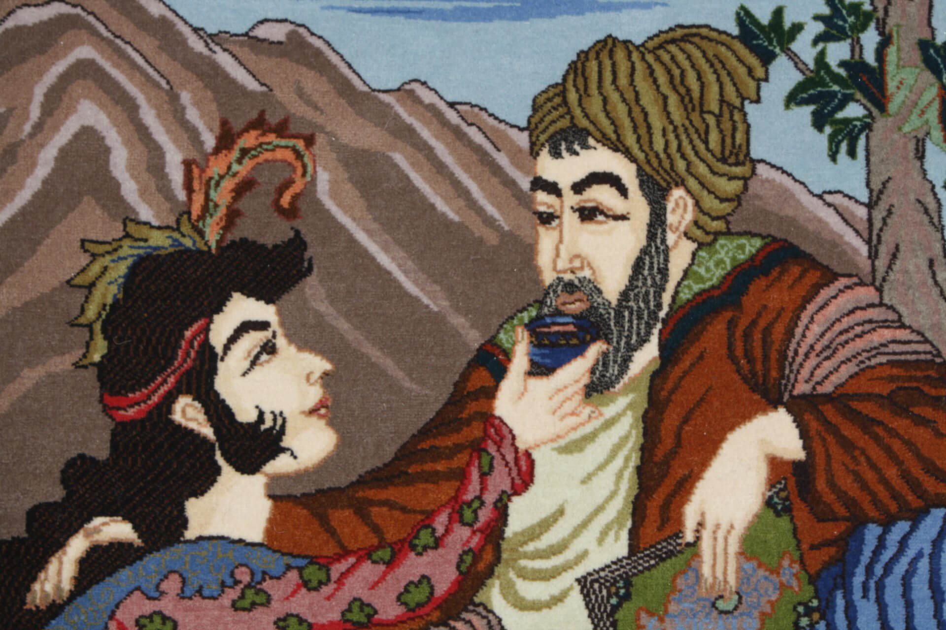 Dywan perski Isfahan Figural