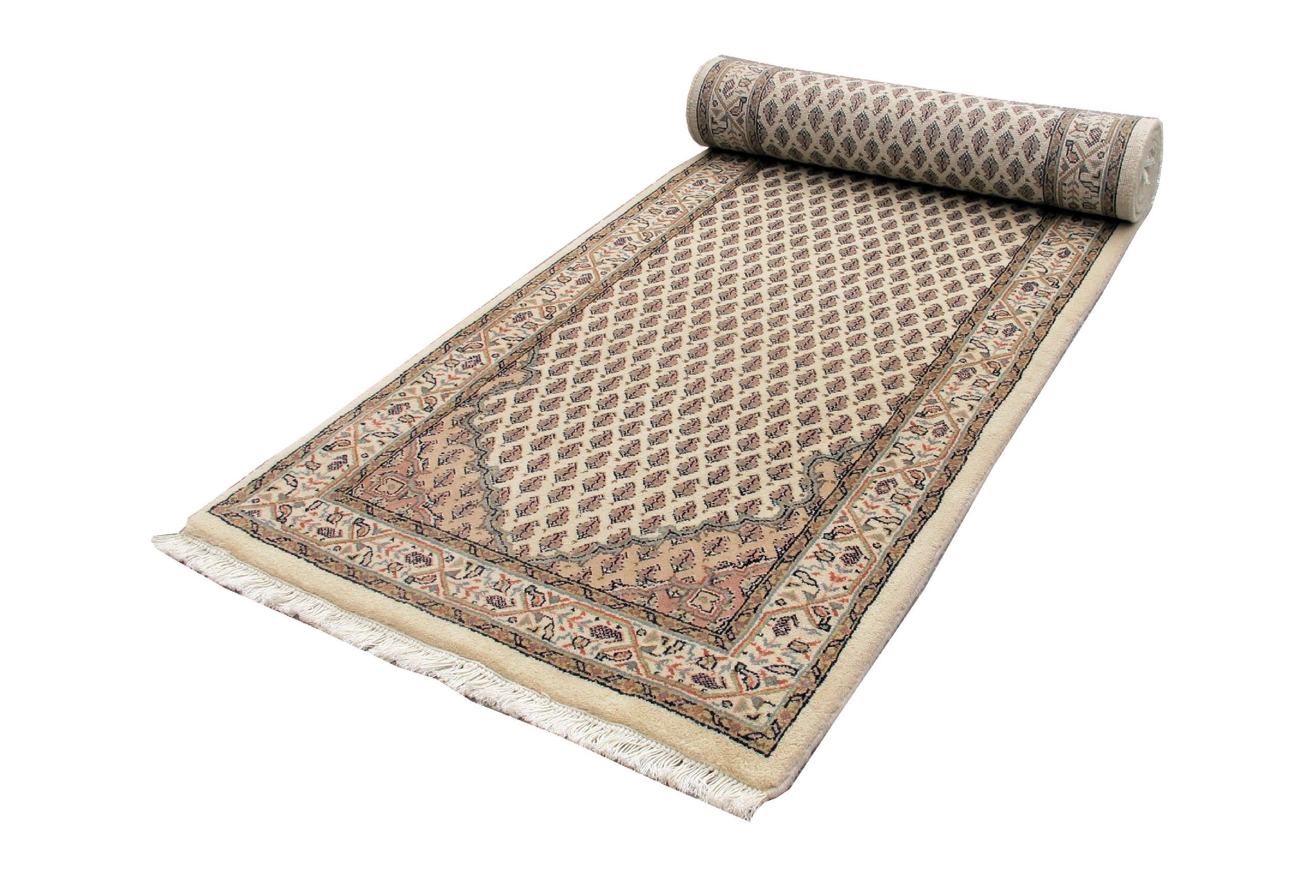 Dywan orientalny Surat Corner — wzór kwiatowy, beżowy
